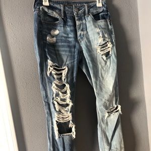 american eagle diy bleached jeans